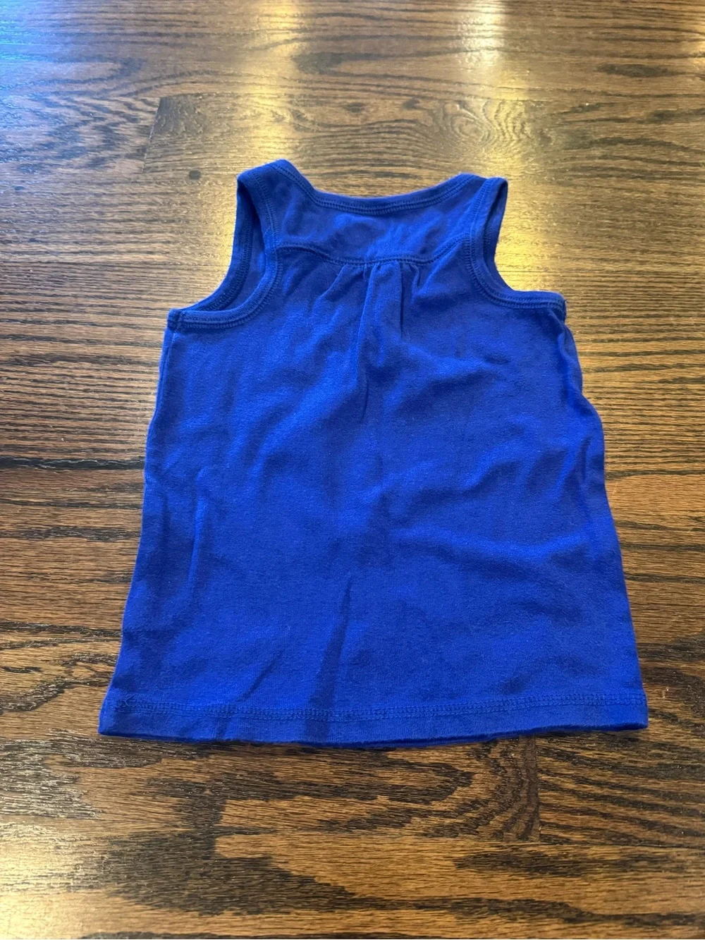 GAP Blue 'One of a Kind' Girls Tank Top with Multicolor Print